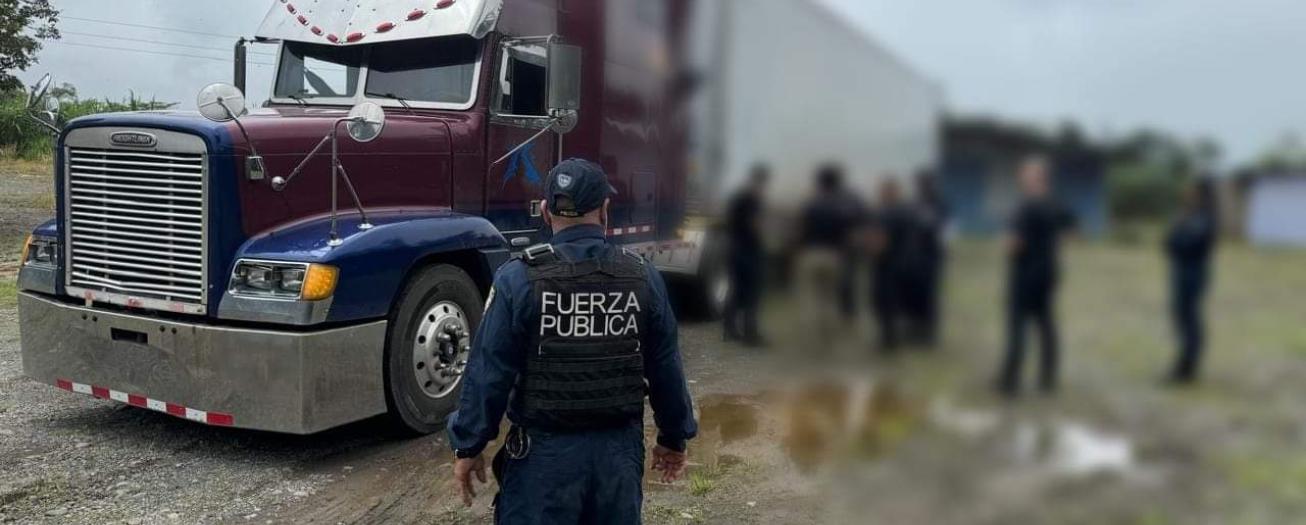 Fuerza Pública ubica contenedor robado y detiene a siete sospechosos