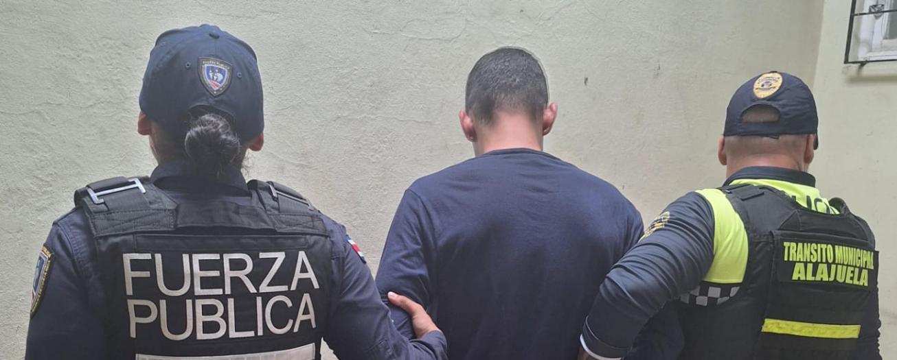 Fuerza Pública y Policía Municipal de Alajuela detienen a sospechosos de homicidio